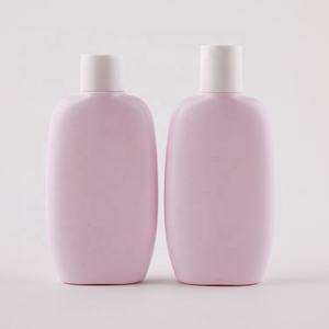 Bouteille ovale en plastique givré pour bébés 100ml, <span class=keywords><strong>Lotion</strong></span> corporelle, soins pour les mains, à presser, personnalisé, en plastique plat, rose - Product Image 2