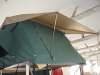 Tente de toit en toile de polycoton imperméable pour camping en plein air avec annexe en toile et toit tropical en Oxford