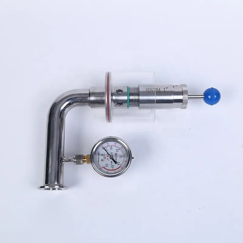 Aço Inoxidável Sanitária Tri Clamp Fermentador Air Lock Vacuum Air Release Safety Valve Alívio De Pressão Respiração