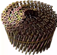 Clous en bobine pour palettes, zinc jaune, haute qualité, collés en bande, pour pistolet à clous pneumatique