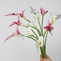 Kunstzijde Calla Lelie met dubbele bloemblaadjes, Boheemse stijl, bruiloft, huisdecoratie, handboeketarrangement