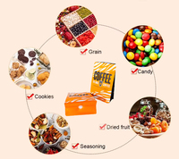 Sachet d'Emballage Personnalisé Imprimé 500g 1000g pour Biscuits et Snacks, Pochette Ziplock en Plastique à Fond Plat pour Alimentaire