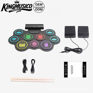 <span class=keywords><strong>Batterie</strong></span> électronique portable enroulable avec Bluetooth et MIDI, haut-parleurs doubles, <span class=keywords><strong>batterie</strong></span> d'entraînement rechargeable pour enfants et débutants - Product Image 6