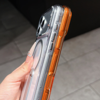 Coque de téléphone pour femme en PC intégral anti-jaunissement 2,3 mm avec paillettes diamantées pour iPhone 18 Pro Max 17 Pro 16 Plus 15, avec support métallique 360° et coque arrière