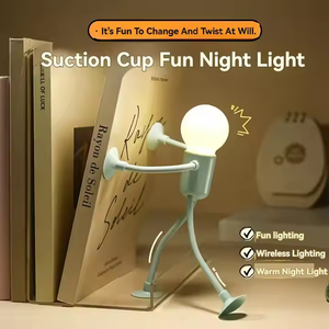 Vui DIY thiết kế hiện đại <span class=keywords><strong>mini</strong></span> LED bàn đèn ABS chất liệu có thể thay đổi hình dạng ấm trắng đêm đèn nhà sử dụng AAA Battery Powered - Product Image 2