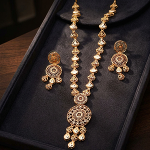 Collares de Oro Laminado de 14K, 18K, 24K al por Mayor, Conjunto de Joyería Turca Tradicional, Joyería de Moda, Joyería Turca de Latón Dorado - Product Image 4