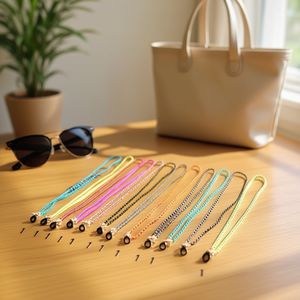 Catenella a Tre Funzioni in Corda da 70CM per Occhiali e Collane, Accessorio di Moda - Product Image 3