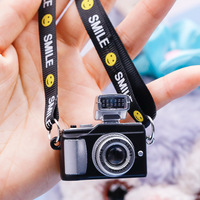 1:12 maison de poupée accessoires décoration lumière son petites caméras classiques Miniature elfe poupée électrique simulation mini caméra jouets