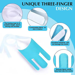 Outil d'aide à l'enfilage de chaussettes en gros, facile à mettre et à enlever pour les personnes âgées, avec cordons réglables sans se pencher - Product Image 6