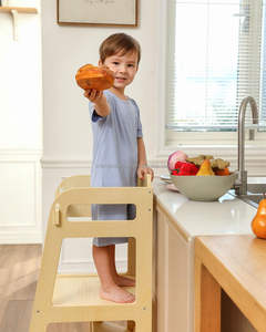 Support Montessori réglable en bois Tour d'apprentissage pour enfants Tabouret de cuisine et de salle à manger pour tout-petits et enfants pour hôtels - Product Image 6