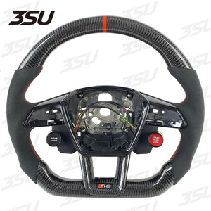 Volant en fibre de carbone avec bouton R8 Accessoires de voiture pour <span class=keywords><strong>Audi</strong></span> Q5 S6 <span class=keywords><strong>RS6</strong></span> A7 S7 RS7 A6L A7L A8 <span class=keywords><strong>RS6</strong></span> RS7 2019 2020 2021 <span class=keywords><strong>2022</strong></span> - Product Image 1