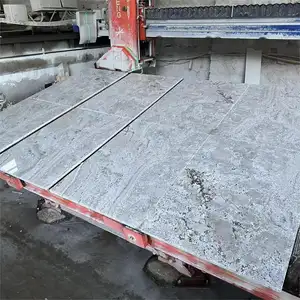 Wholesale natural galaxy white granite with white veins yellow waves for outdoor floors for driving way