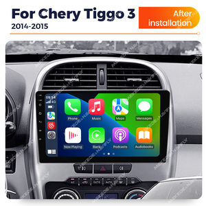 Autoradio MEKEDE MS Android 8 cœurs 4G WIFI Car-play pour Chery Tiggo 3 2014-2015 Caméra 360° Ventilateur de refroidissement - Product Image 4