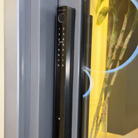 Puerta Corredera de Aluminio AS2047 Resistente a Huracanes, Plegable, con Vidrio Laminado de Seguridad, Moderna, para Interiores, Garaje, Jardín, Patio, Fibra de Vidrio