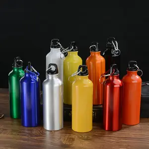 Grosir murah Logo kustom 300ml 500ml 750ml 1000ml sublimasi bebas Bpa olahraga luar ruangan mendaki mendaki botol air aluminium