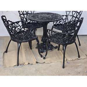 Chaise d'extérieur en rotin de style français haut de gamme, imperméable, pour bistrot, patio, balcon, café, salle à manger - Product Image 2