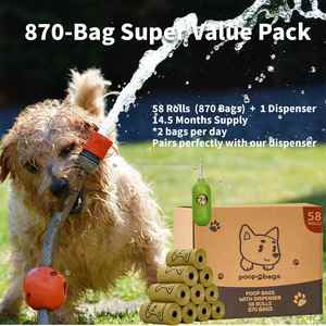Sacs à déjections canines biodégradables à marque privée, lot économique de 270 pièces, rouleaux de recharges pour sacs à déchets pour animaux de compagnie avec distributeur - Product Image 3