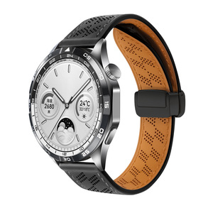 Cinturino in Pelle a Doppio Lato GT6 con Chiusura Magnetica Traspirante per Huawei Watch 5, Xiaomi <span class=keywords><strong>S4</strong></span>, <span class=keywords><strong>Samsung</strong></span> 6 - Product Image 6