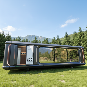 Maisons conteneurs modulaires intelligentes en acier imperméables avec énergie <span class=keywords><strong>solaire</strong></span>, design moderne pour hôtels, villas, salons et parcs - Product Image 1