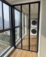 Modern Design Transparent Glass Bi-Fold Partition Wholesale Windproof Waterproof Aluminum Sliding Kitchen Living Room Home Use