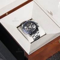 Boîte d'emballage de montre de luxe personnalisée, boîte cadeau en carton rigide noir, fermeture magnétique, logo OEM, MOQ 300