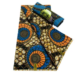 Personalize tecido de cera africana com boa qualidade 100% algodão cera 145GSM