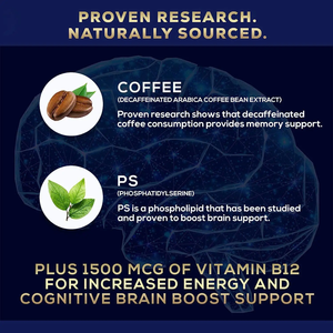 Suppléments naturels de rappel du cerveau Améliorer la mémoire Supplément de cerveau Supplément de concentration du cerveau Gommes - Product Image 3