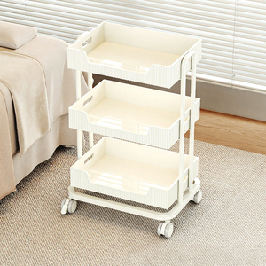 Carrello da Salone Moderno Bianco a 3 Ripiani con Cassetto, Carrello Professionale su Ruote per Saloni di Bellezza, Spa e Centri Estetici - Product Image 4
