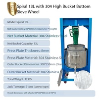 BOLIDE Premium Heavy Duty 304 RVS Hydraulische Pers 3,2 Ton Handmatige Fruitpers voor Wijnmakerij & Thuisgebruik