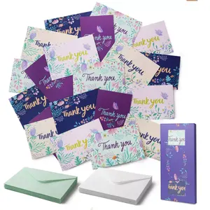 Special Design Widely Used business thank you card personalized greeting cards with envelope