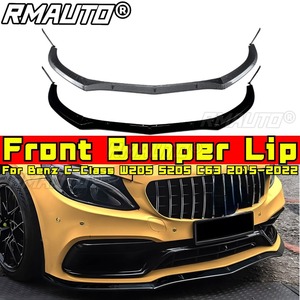 For Benz C-Class W205 S205 C63 2015-2022 Exterior Accessories Car Front Bumper Lip <b>Splitter</b> Diffuser Spoiler Chin Body Kit - Product Image 1