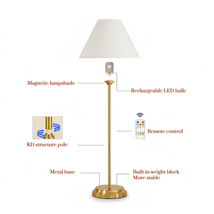 73Cm Cao Không Dây Vải Bảng Đèn Cảm Ứng Từ Xa Có Thể Sạc Lại Pin Tùy Chỉnh Chụp Đèn Cho Đám Cưới Sự Kiện Khách Sạn Trang Trí E14 - Product Image 2