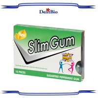 Chewing-gum minceur à la menthe Garciania Complément alimentaire pour la perte de poids Certifié Halal OEM disponible Disponible en vrac Boîte Bouteille Sac