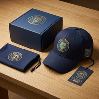 Gorra de Béisbol con Parche Bordado con Logotipo Personalizado, Gorra de Algodón Lavado Azul Marino Vintage, Gorra de 6 Paneles Estilo Urbano, Gorras Deportivas Retro