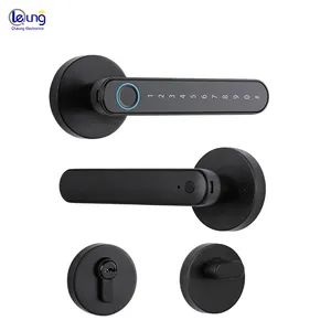 Wholesales Smart Door Lock Biometric Fingerprint Handle Locks For Room Tuya BLE Lock Door Bluetooth Keyless