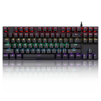 Clavier de jeu filaire RGB rétroéclairé 88 touches ABS pour PC, ordinateur portable et tablette – Sensation de clavier de bureau