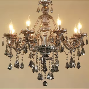 Wholesale Large Cheap <b>Pendant</b> Lamp Modern Home <b>Chrome</b> Finish Glass K9 Crystal europe Chandeliers - Product Image 5