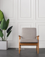 Fauteuil de luxe en bois massif, meubles de salon, haute qualité