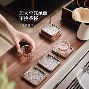 Wooden Coasters Square With Lid Durable For Kung Fu <b>Tea</b> <b>Set</b> Afternoon <b>Tea</b> Use - Product Image 2