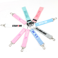 Perlengkapan Lanyard Desainer Kustom Pink, Gantungan Kunci, Tali Pergelangan Tangan, Dompet, Gelang Warna-warni, Tali Pendek Nylon, Gantungan Kunci Lanyard