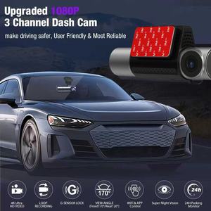 3 canali STARVIS <span class=keywords><strong>2</strong></span> sensore macchina fotografica 4k WIFI Dash Camera HDR visione notturna auto scatola nera ADAS auto DVR anteriore e posteriore Dash Cam 4K - Product Image 2