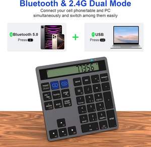 CE ROHS Portable 34keys ABS 2.4G Wireless Teclado Numeric bluetooth Numeric Keypad Numpad Keyboard - Product Image 6