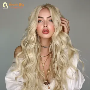 2024 NEW Ash Blonde Wig Virgin 100% Human Hair Honey Blonde Silky Straight Deep Wave Body Wave Lace Front Wig