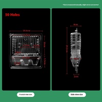Trois packs de semis de fleurs Solutions d'emballage à clapet en PVC PET transparent pour plantes vivantes et plantes en pot Boîtes