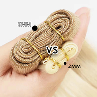Extensions de cheveux Genius Weft, sans couture, indétectables, tissées à la main, cheveux vierges européens Remy, lisses et soyeux, commande en gros