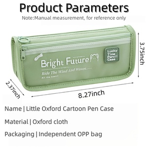 Estuche de Lápices Personalizado con Logotipo para Niños y Estudiantes, Bolsa de Papelerí<span class=keywords><strong>a</strong></span> de Gran Capacidad, Bolsa de Lápices Impermeable de Lona Oxford para la Escuela y la Oficina - Product Image 3