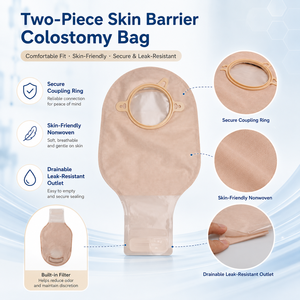 Sistema Médico de Dos Piezas Risenmed, <span class=keywords><strong>Bolsas</strong></span> de Colostomía Desechables para Colostomía e Ileostomía, Sin Barreras - Product Image 4