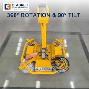 Elevador de vidrio al vacío de 400 kg con 4 ventosas, elevador de vidrio 360 °   Rotación 90 °   Estructura de Acero Amarilla Inclinable en Oferta - Product Image 1