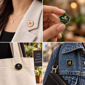 Badge de revers personnalisé en métal, mini-broche ronde émaillée de 20 mm avec logo, plaqué or, argent, or rose, cadeau d'entreprise OEM ODM - Product Image 3