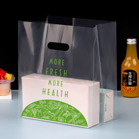 Sac en plastique transparent et blanc avec poignée, grand sac d'emballage alimentaire, sacs pour emballer des bonbons et des gâteaux pour les fêtes